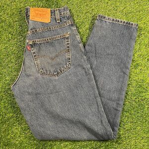 VTG 80's Levi's 560 loose fit tapered leg denim jeans suspender buttons 30x32